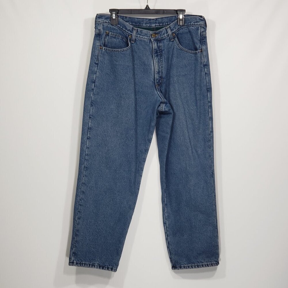 Vintage LL Bean  Fleece Lined Jeans   Tapered Leg  Men's Size 36X29